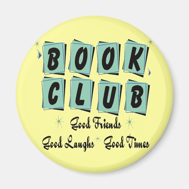 Book Club Retro - Gute Freunde, Zeiten und Lachen Magnet (Vorne)
