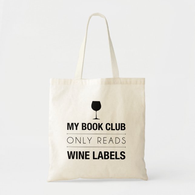 Book Club Rezensionen Wein Etiketten Beutel Tragetasche (Vorne)