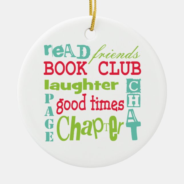 Book Club Subway Design by ArtinspiSpione Keramik Ornament (Vorne)
