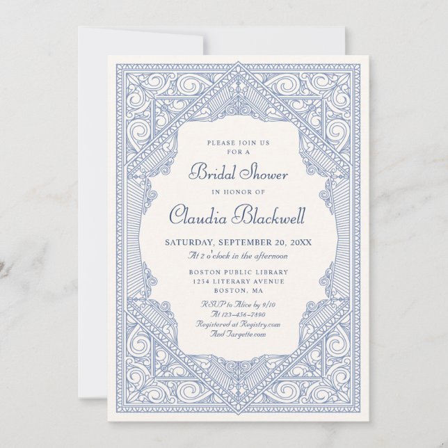 Book Fairy Tale Brautparty Einladung (Vorderseite)