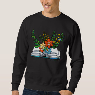 Book Flowers Sweatshirt
