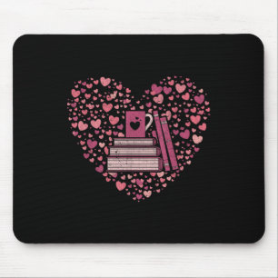Book Heart Book Reader Geschenk Bookworm Nerd Lieb Mousepad