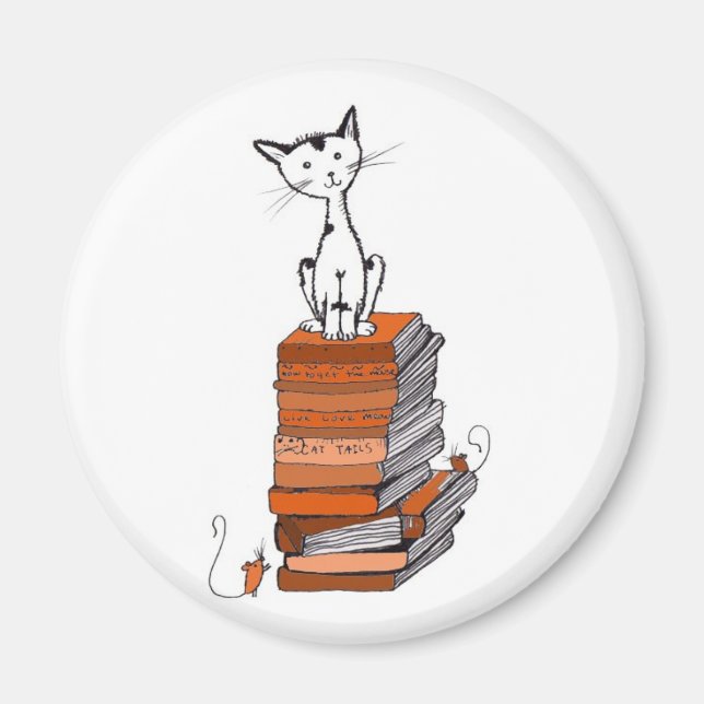 Book kitty magnet (Vorne)