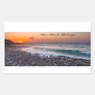 Book Label Rechteckiger Aufkleber