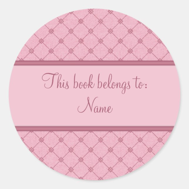 Book Label Runder Aufkleber (Vorderseite)