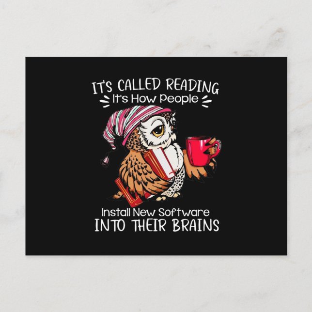 Book Lover Ankündigungspostkarte (Vorderseite)