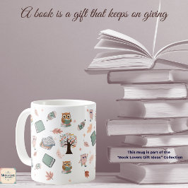 Book Lover Design 11oz Kaffeetasse