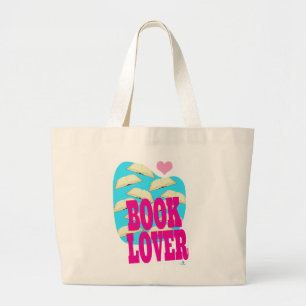 Book Lover Fun Reading Bold Art Logo Jumbo Stoffbeutel
