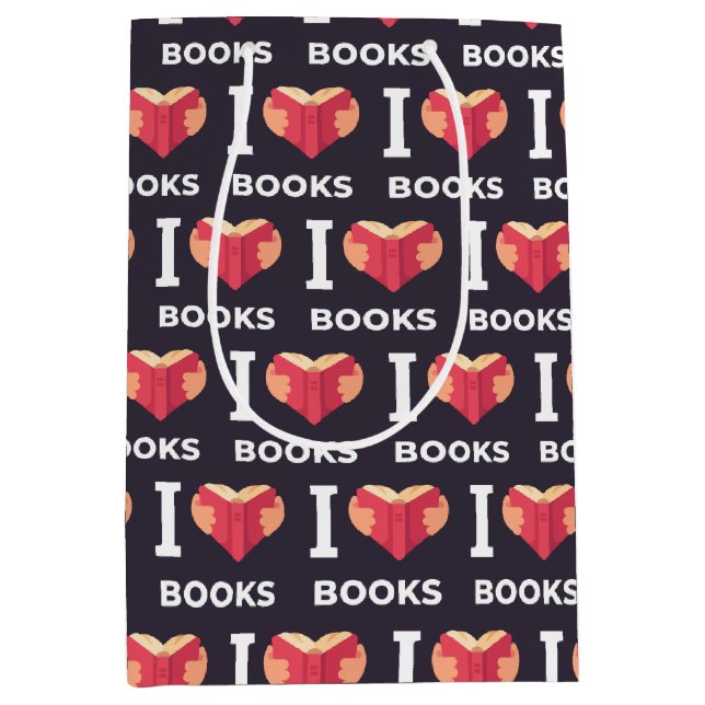 Book Lover Gift Bag Mittlere Geschenktüte (Vorderseite)