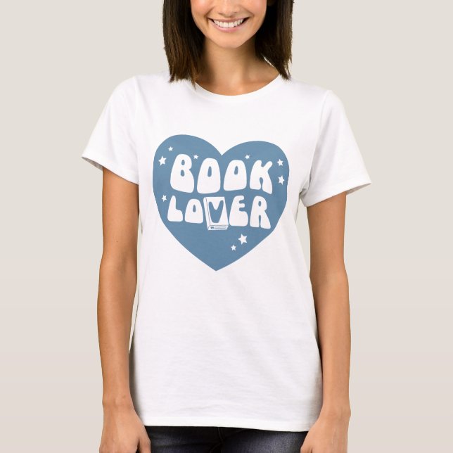 Book Lover Heart T-Shirt (Vorderseite)
