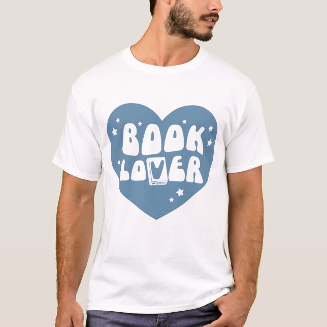 Book Lover Heart T-Shirt (Vorderseite)