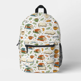 Book Lover Pattern Back To School Backpack Bedruckter Rucksack