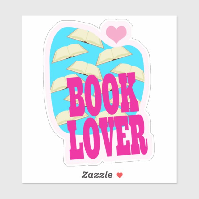 Book Lover Reading Cool Art Logo Sprichwort Aufkleber (Blatt)