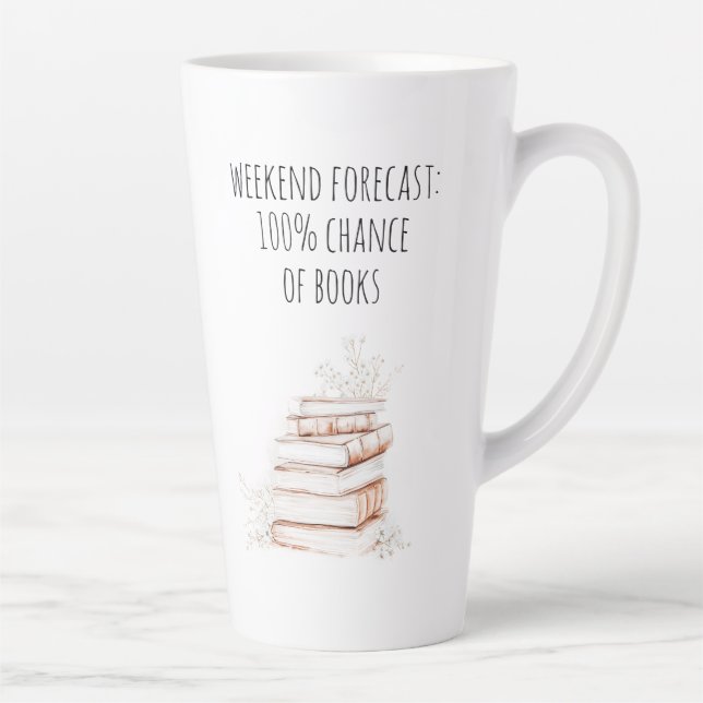 Book Lover Typografie Milchtasse (Rechts)