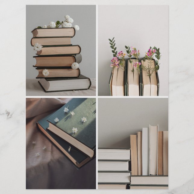 Book Lover's Aesthetic Collage Scrapbook Paper (Vorderseite)