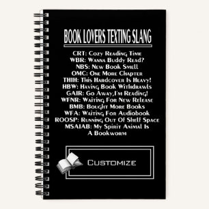 Book Lovers Simste Slang Light Text Notizbuch