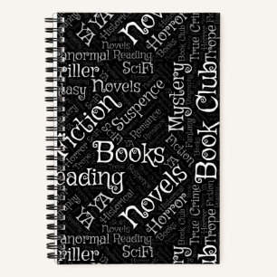 Book Lovers Word Cloud Custom Notebook Notizbuch