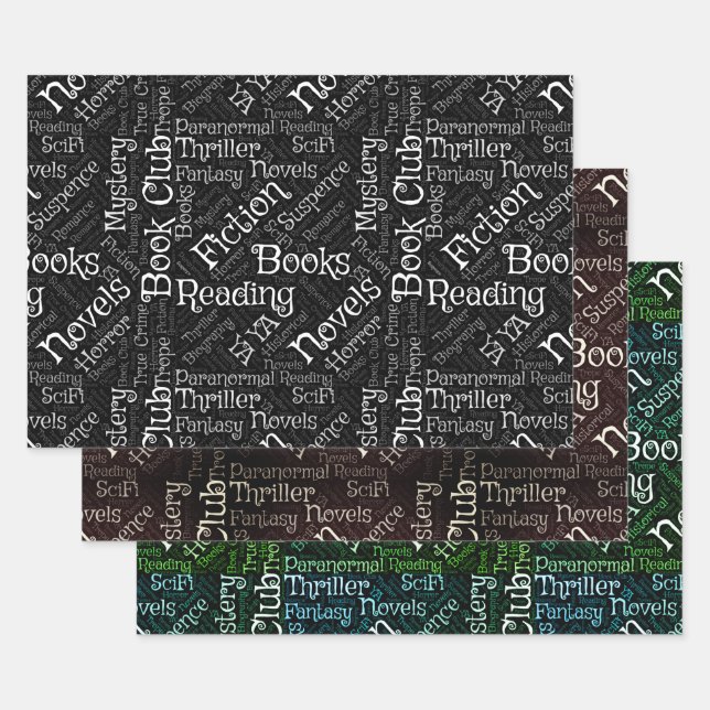 Book Lovers Word Cloud Geschenkpapier Set (Set)