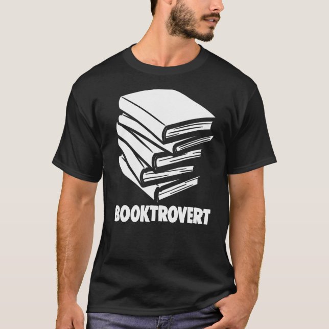 Book Nerd Book Worm Introvert Booktrovert T-Shirt (Vorderseite)