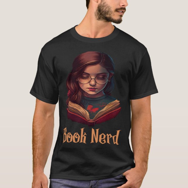 Book Nerd Cute Reading Girl  Perfect for Book T-Shirt (Vorderseite)