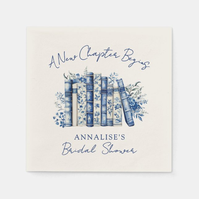 Book New Chapter Wildflower Bridal Shower Serviette (Vorderseite)