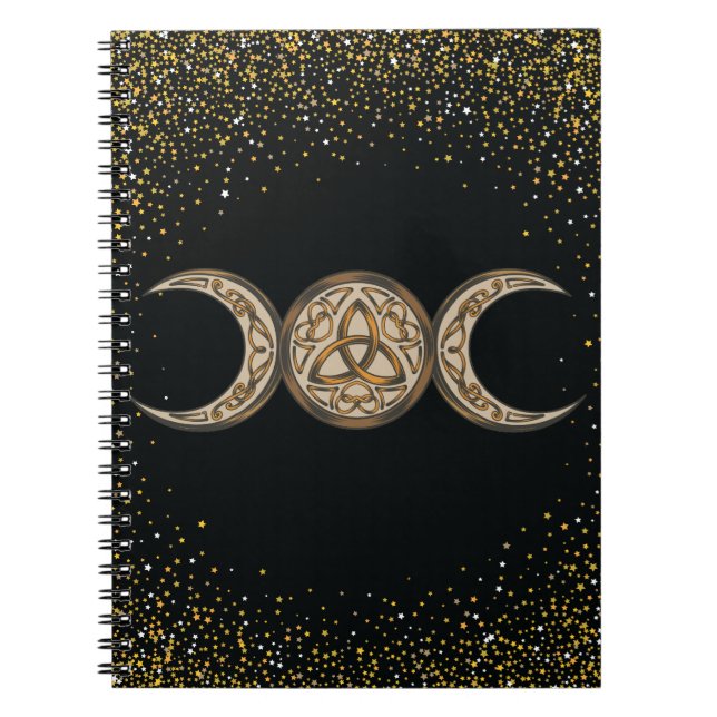 Book of Shadows Celtic Triple Moon/Triple Goddess  Notizblock (Vorderseite)