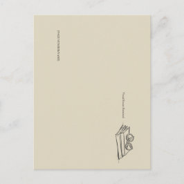 Book Pile- Minimalist Book Lover  Postkarte