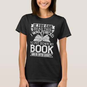 Book Re-Enter Society Book Worm Reader lesen T-Shirt