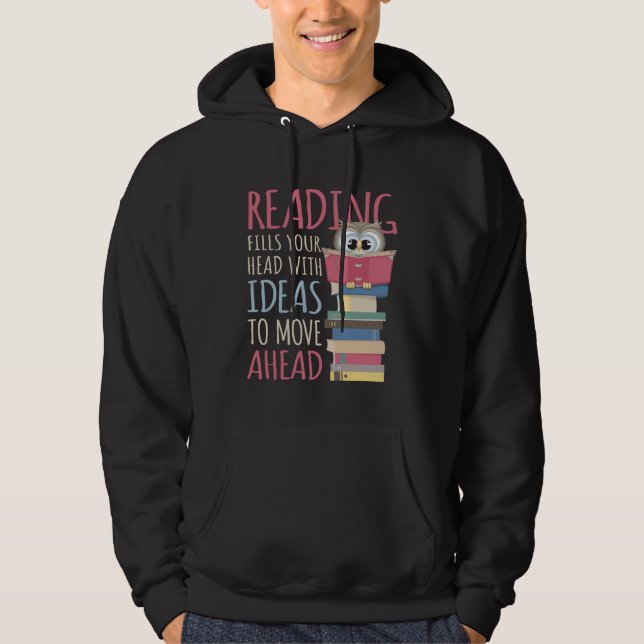 Book Reader Reading Library & Librarian Bookworm O Hoodie (Vorderseite)