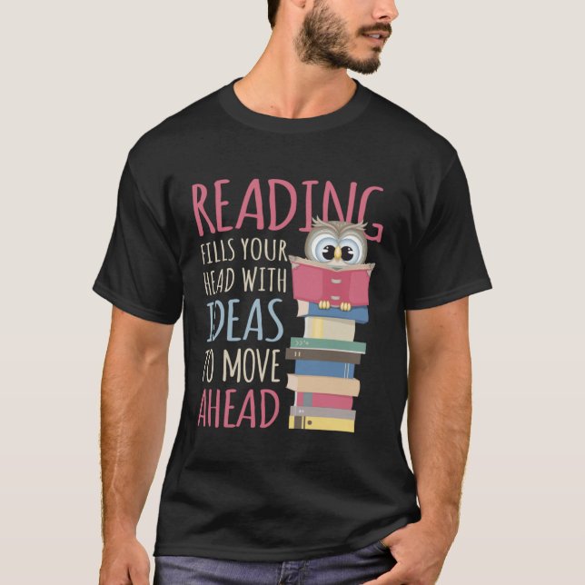 Book Reader Reading Library & Librarian Bookworm O T-Shirt (Vorderseite)