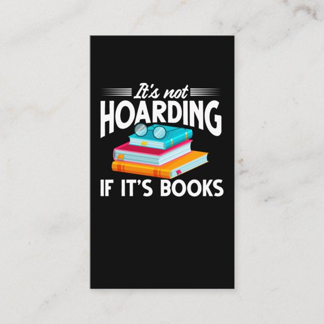 Book Reader Spaß Funny Bookworm Joke Visitenkarte (Vorderseite)