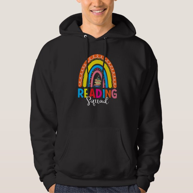 Book Reading Lover Bookish Bookworm Rainbow Readin Hoodie (Vorderseite)