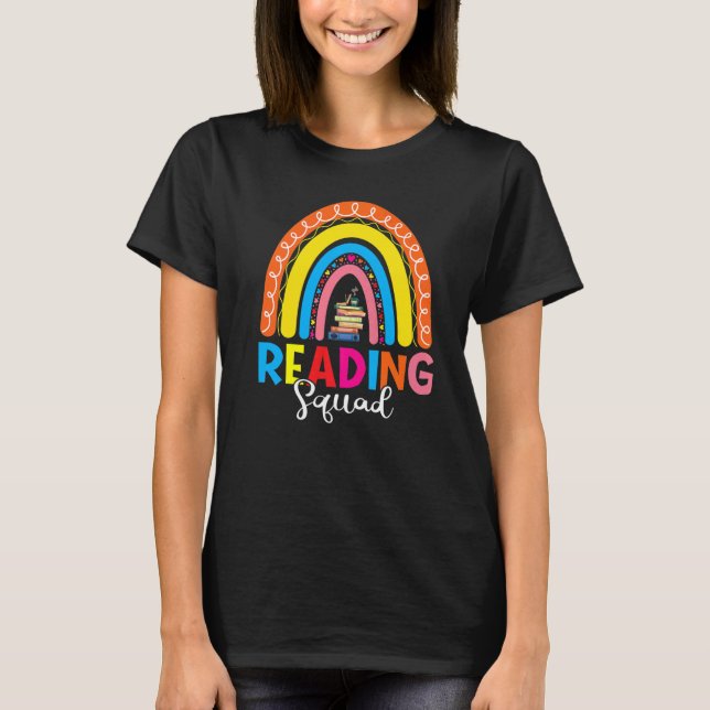 Book Reading Lover Bookish Bookworm Rainbow Readin T-Shirt (Vorderseite)