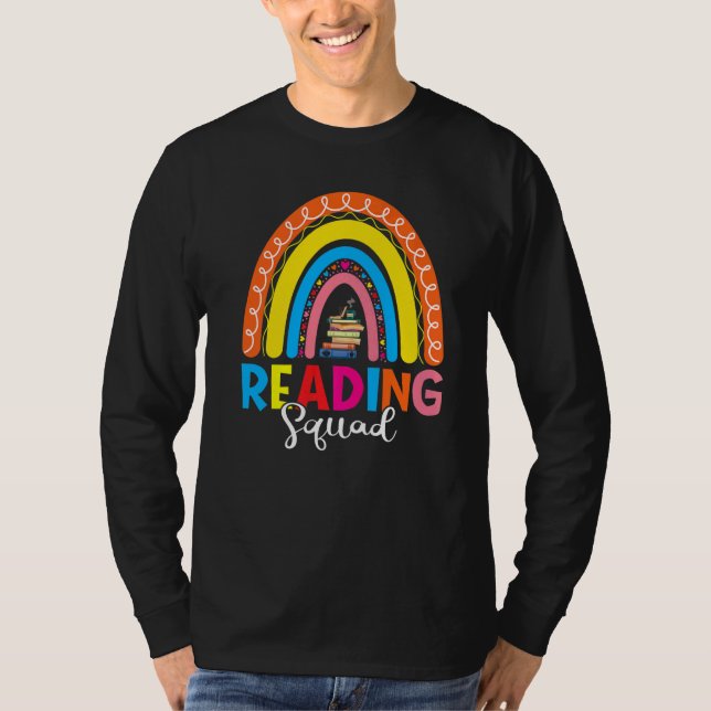 Book Reading Lover Bookish Bookworm Rainbow Readin T-Shirt (Vorderseite)