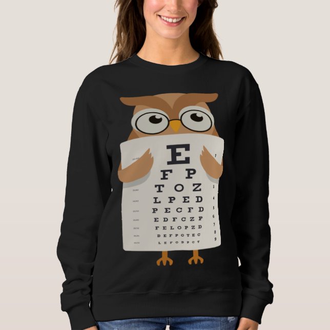 Book Reading Owl Bird Wisdom Smart Sweatshirt (Vorderseite)