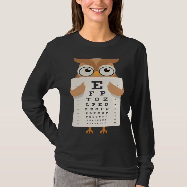 Book Reading Owl Bird Wisdom Smart T-Shirt (Vorderseite)