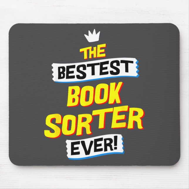 Book Sorter, Funny Job Occupation  Mousepad (Vorne)