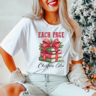 Book Stack Christmas T - Shirt