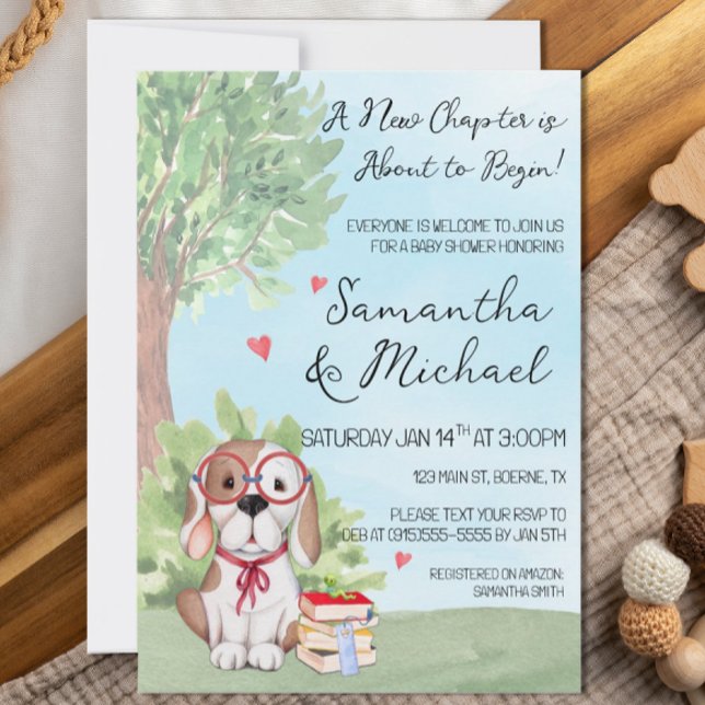 Book Theme Baby Shower Einladung (Storybook Baby Shower Invitation)
