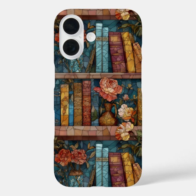 Book Theme Stained Glass Phone Case (Rückseite)