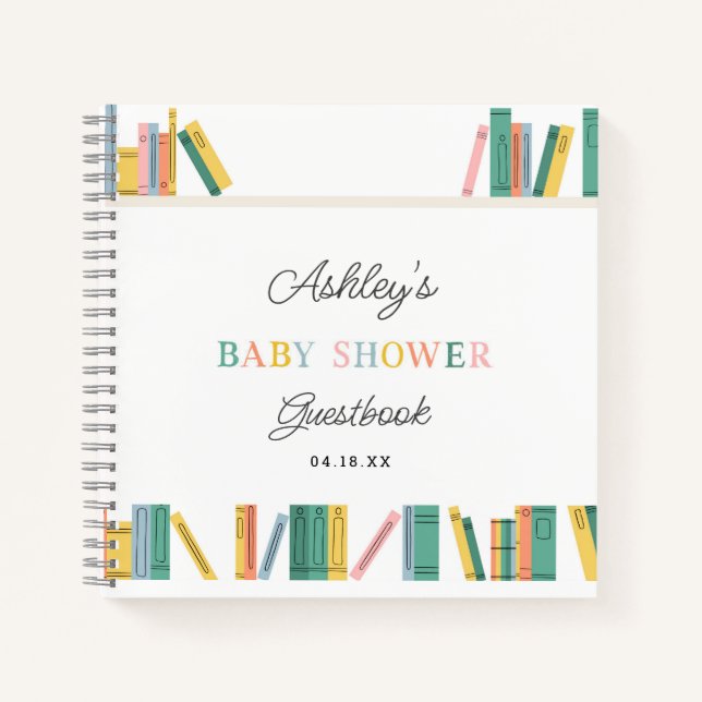 Book Theme Storybook Baby Showbook Gästebuch Notizbuch (Vorderseite)