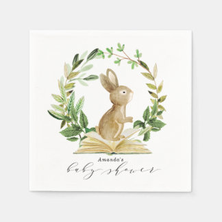 Book Themed Baby Shower Napkins Frühjahrsdusche Serviette