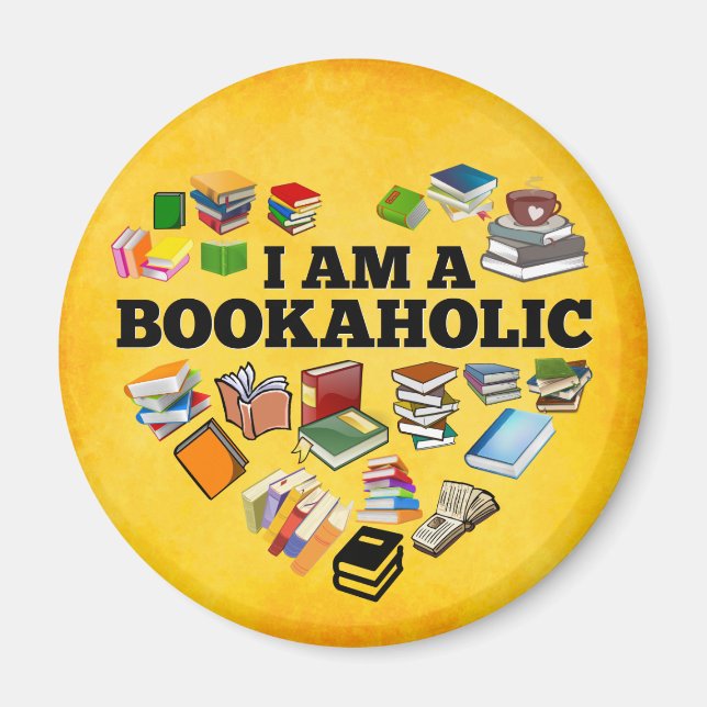 Bookaholic Book Addict Magnet (Vorne)