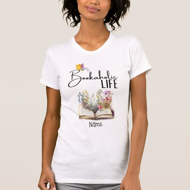 Bookaholic Life Niedlich Trendy Book Lovers T-Shirt (Vorderseite)