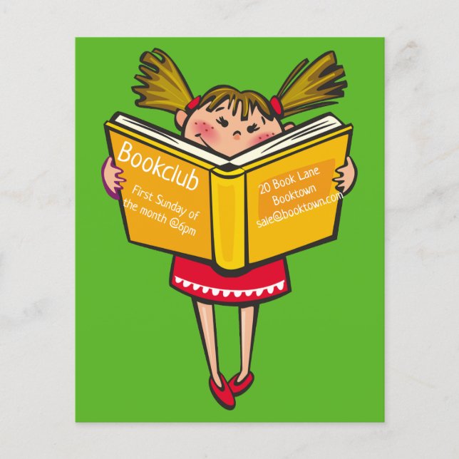 Bookclub-Gruppenbuchsitzung Flyer (Vorne)