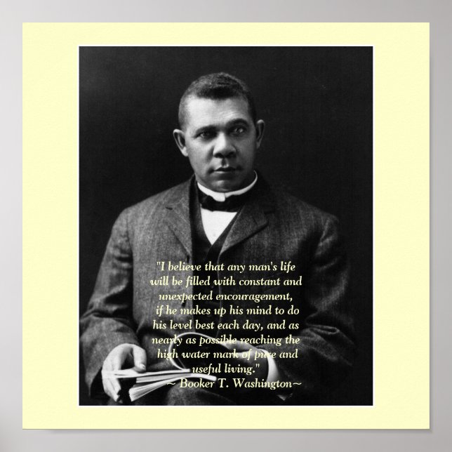 Booker T. Washington Ermutigung Poster (Vorne)