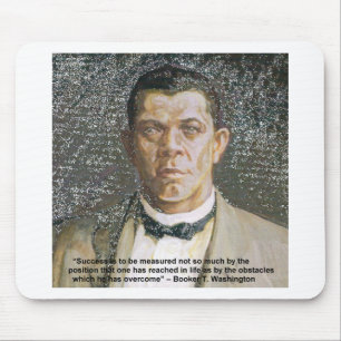 Booker T Washington & Success Quote Mousepad
