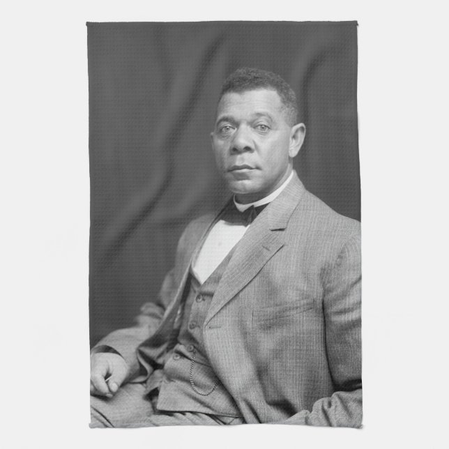 Booker Taliaferro Washington: Black Educator Geschirrtuch (Vertikal)