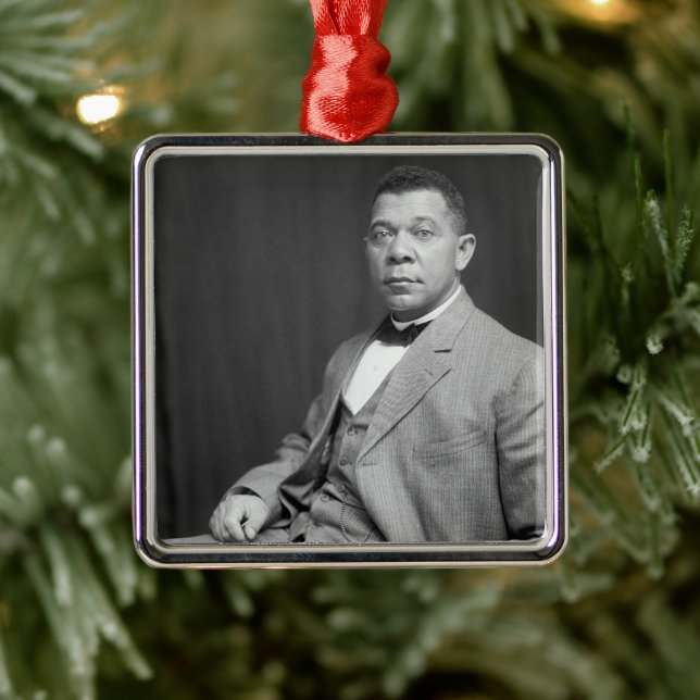 Booker Taliaferro Washington: Black Educator Ornament Aus Metall (Baum)