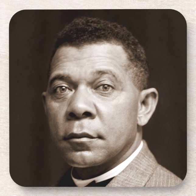Booker Washington: Afrikanischer amerikanischer Er Getränkeuntersetzer (Vorderseite)
